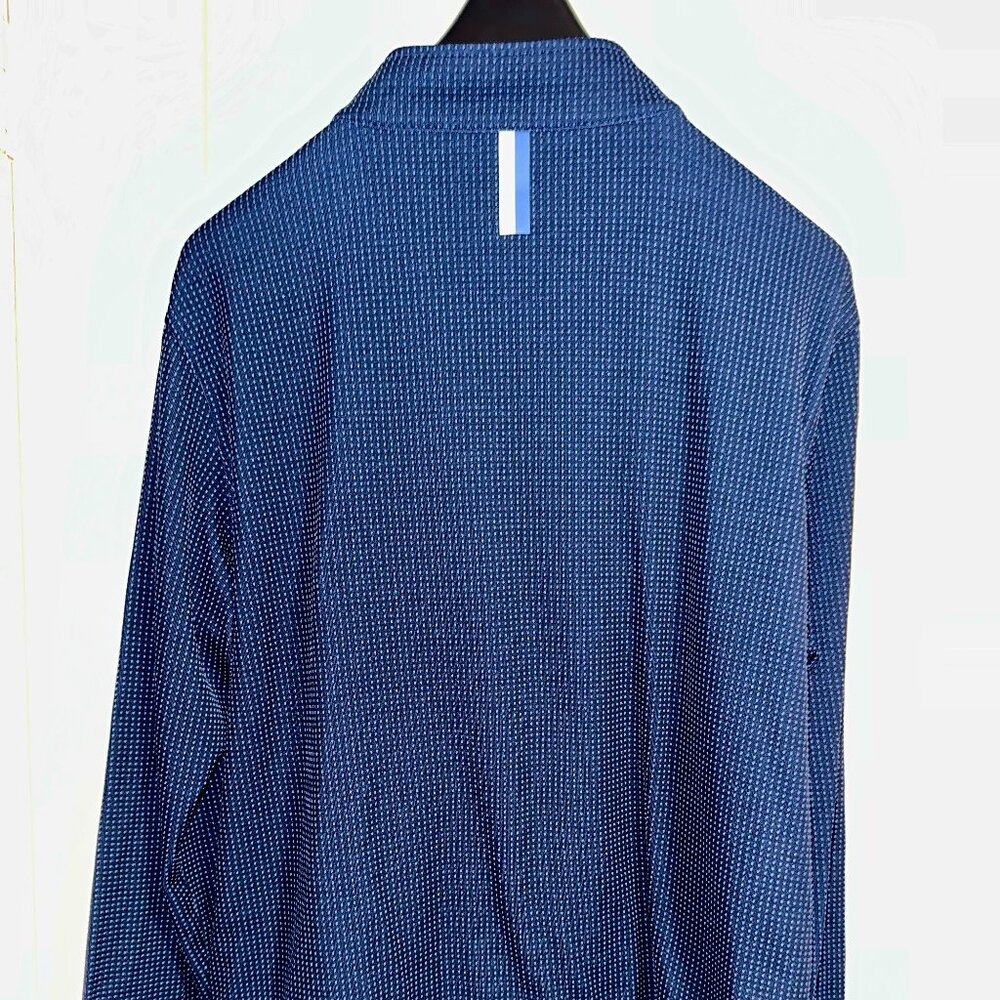 Rhoback Performance Quarter Zip – Men’s XL – Navy Blue Dot – Stretch Pullover - Picture 3 of 3